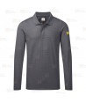Polo ESD antiestático de manga corta color gris