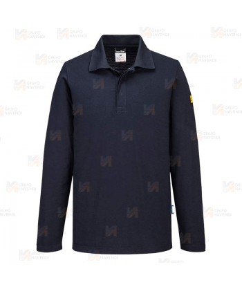 Polo ESD antiestático de manga corta color negro