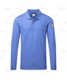 Polo ESD antiestático de manga corta color celeste
