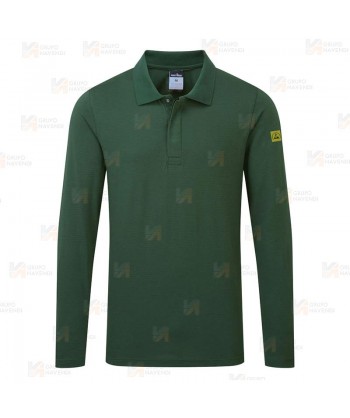 Polo ESD antiestático de manga corta color verde