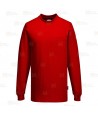 Camiseta ESD antiestática de manga larga y cuello redondo color rojo