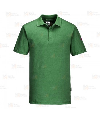Polo ESD antiestático de manga corta color verde