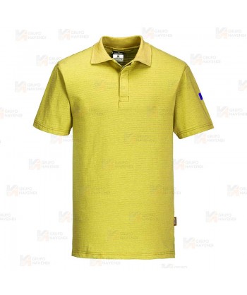 Polo ESD antiestático de manga corta color amarillo