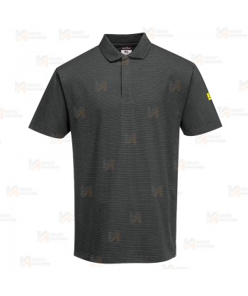 Polo ESD antiestático de manga corta color negro