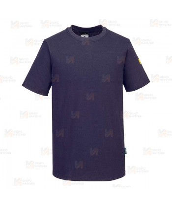 Camiseta ESD antiestática de manga corta color marino