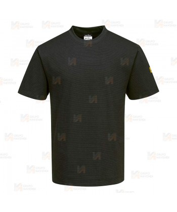 Camiseta ESD antiestática de manga corta color negro