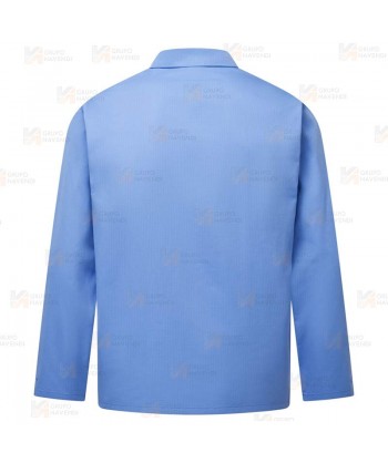 Chaqueta ESD antiestática unisex color azul celeste
