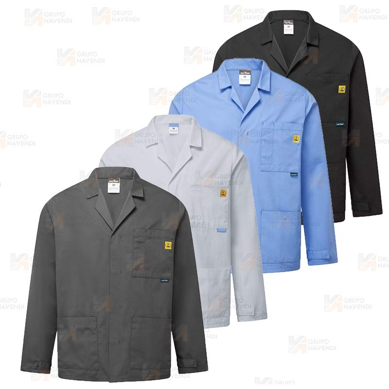 Chaqueta ESD antiestática unisex