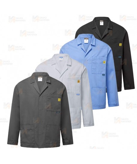 Chaqueta ESD antiestática unisex