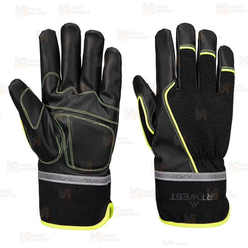 Guante mecánico impermeable de PU para el frio