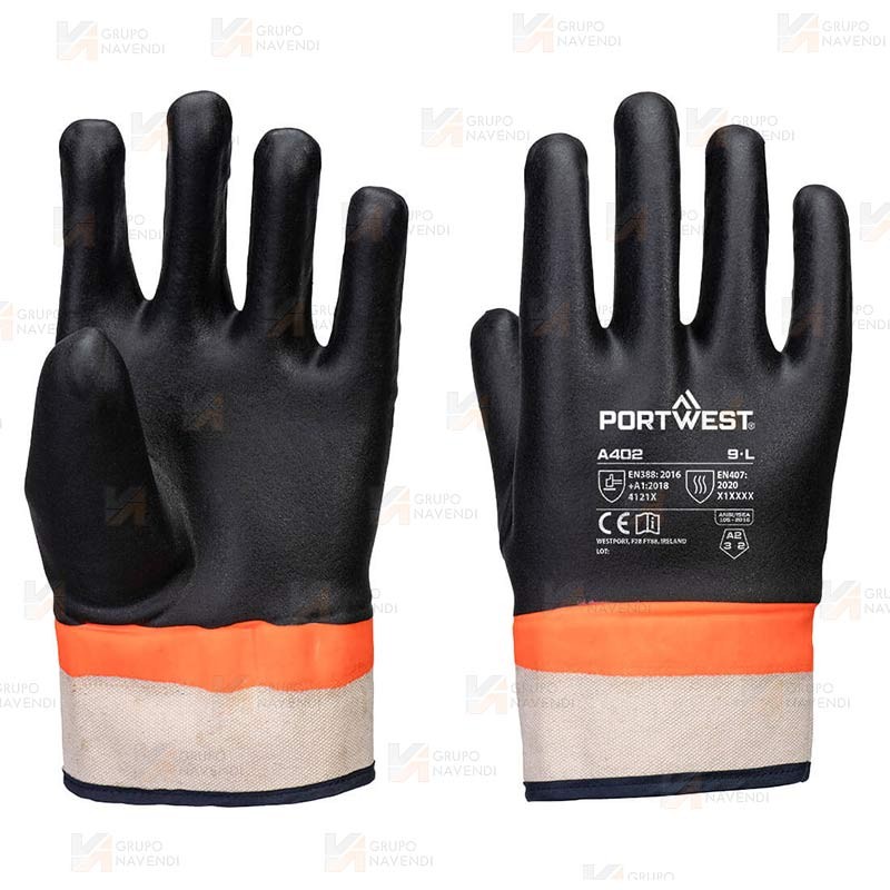 Guante impermeable de PVC resistente a altas temperaturas