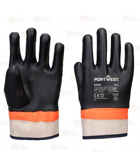 Guante impermeable de PVC resistente a altas temperaturas
