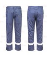 Pantalón ignífugo multinorma muy grueso y resistente color azulina