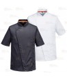 Chaqueta de cocina altamente transpirable de manga corta