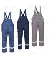 Pantalón peto ignífugo multinorma, económico y muy resistente color azul marino