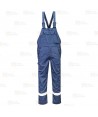 Pantalón peto ignífugo multinorma, económico y muy resistente color azulina