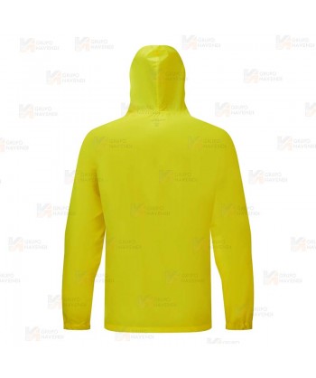 Chubasquero impermeable para entornos extremos de lluvia y humedad color amarillo alta visibilidad