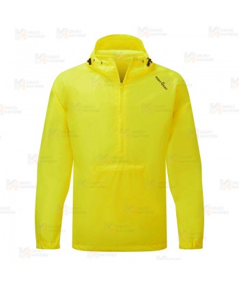 Chubasquero impermeable para entornos extremos de lluvia y humedad color amarillo alta visibilidad