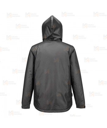 Parka acolchada e impermeable de trabajo WX2 con materiales ecológicos color gris