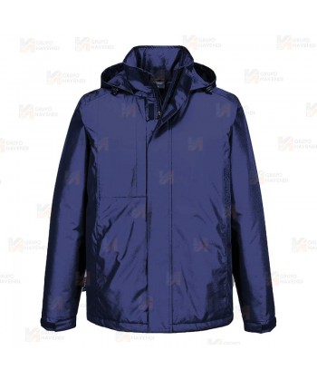 Parka acolchada e impermeable de trabajo WX2 con materiales ecológicos color azul marino
