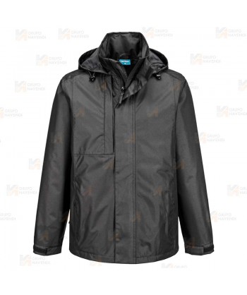 Chubasquero WX2 Eco Rain de trabajo con materiales ecológicos color negro