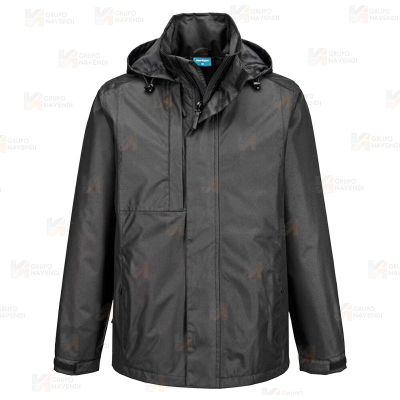 Chubasquero WX2 Eco Rain de trabajo con materiales ecológicos color negro