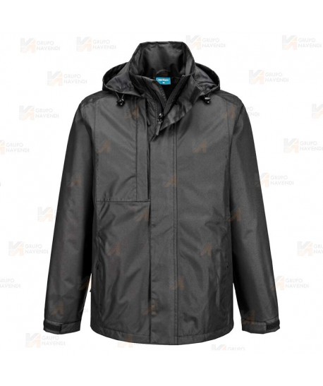 Chubasquero WX2 Eco Rain de trabajo con materiales ecológicos color negro