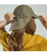 Gorra con parasol de cuello y protección de rayos UPF50+ color verde oliva