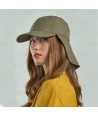Gorra con parasol de cuello y protección de rayos UPF50+ color verde oliva
