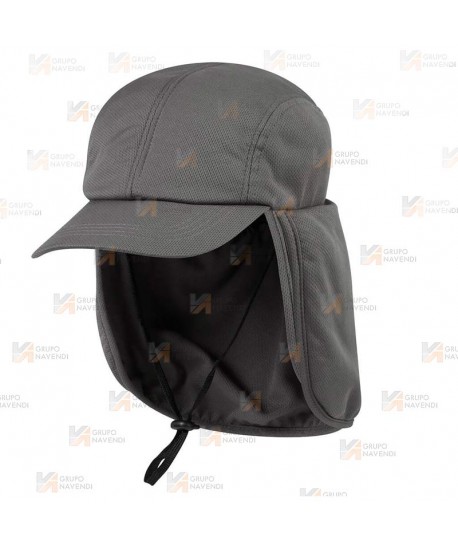 Gorra de visera acolchada con faldón para la nuca