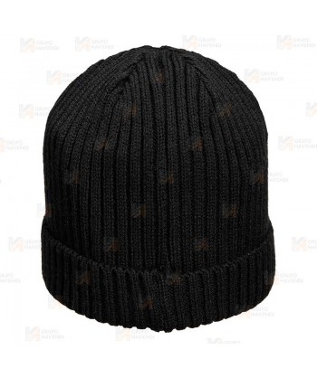 Gorro de punto con visera para el frío intenso color azul negro