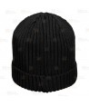 Gorro de punto con visera para el frío intenso color azul negro