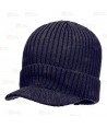 Gorro de punto con visera para el frío intenso color azul marino