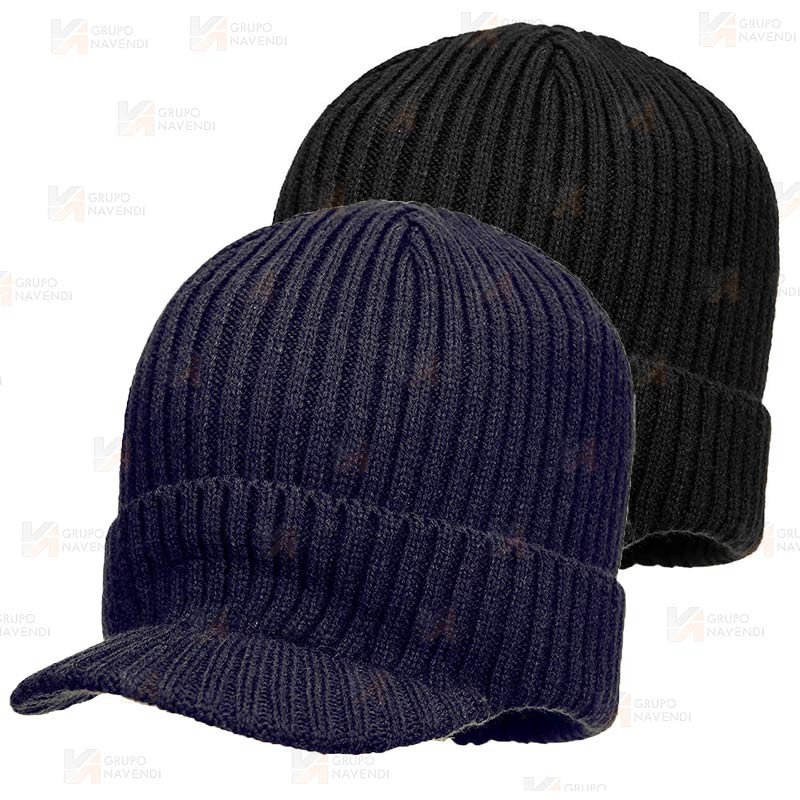 Gorro de punto con visera para el frío intenso