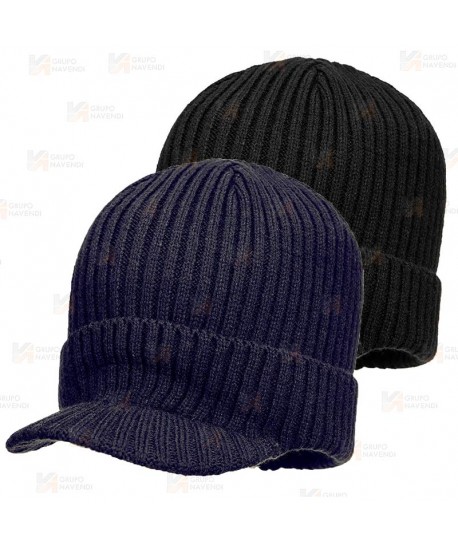 Gorro de punto con visera para el frío intenso