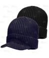 Gorro de punto con visera para el frío intenso