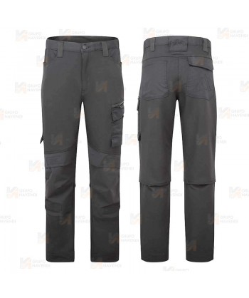Pantalón DX4 elástico multibolsillos con refuerzos color negro