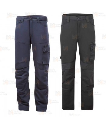 Pantalón DX4 elástico multibolsillos con refuerzos color azul marino
