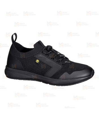 Zapatilla deportiva ocupacional y antiestático color negro