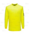 Camiseta de manga larga, resistente a la llama, Modaflame color Amarillo/Flúor