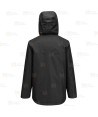 Chubasquero profesional con membrana impermeable y transpirable color negro