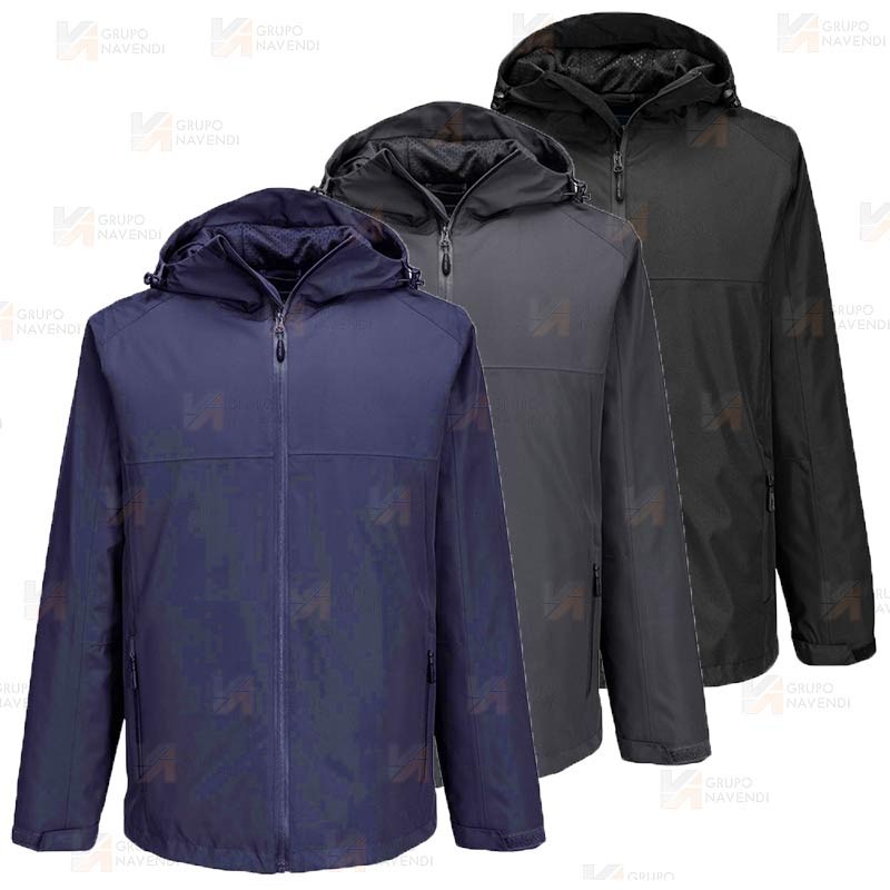 Chubasquero profesional con membrana impermeable y transpirable