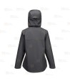 Chubasquero profesional con membrana impermeable y transpirable para mujer color gris