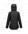 Chubasquero profesional con membrana impermeable y transpirable para mujer color negro