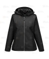 Chubasquero profesional con membrana impermeable y transpirable para mujer color negro