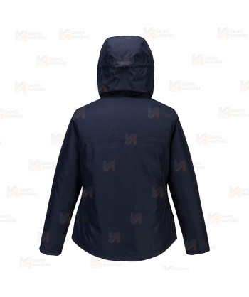 Parka acolchada con membrana impermeable y transpirable para mujer color azul marino