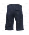 Bermudas elásticos multibolsillos con refuerzos color azul marino