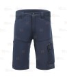 Bermudas elásticos multibolsillos con refuerzos color azul marino