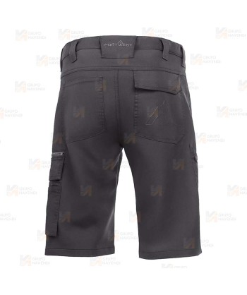Bermudas elásticos multibolsillos con refuerzos color negro