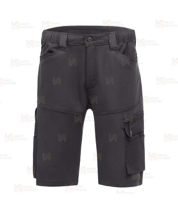 Bermudas elásticos multibolsillos con refuerzos color negro
